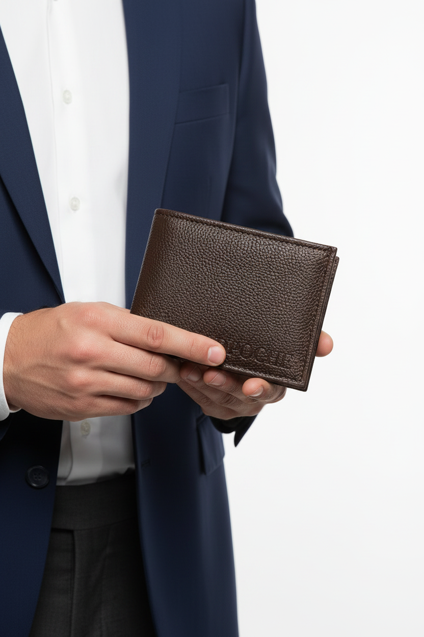 DPOCHE Wallet - Brand Visible Model Shot