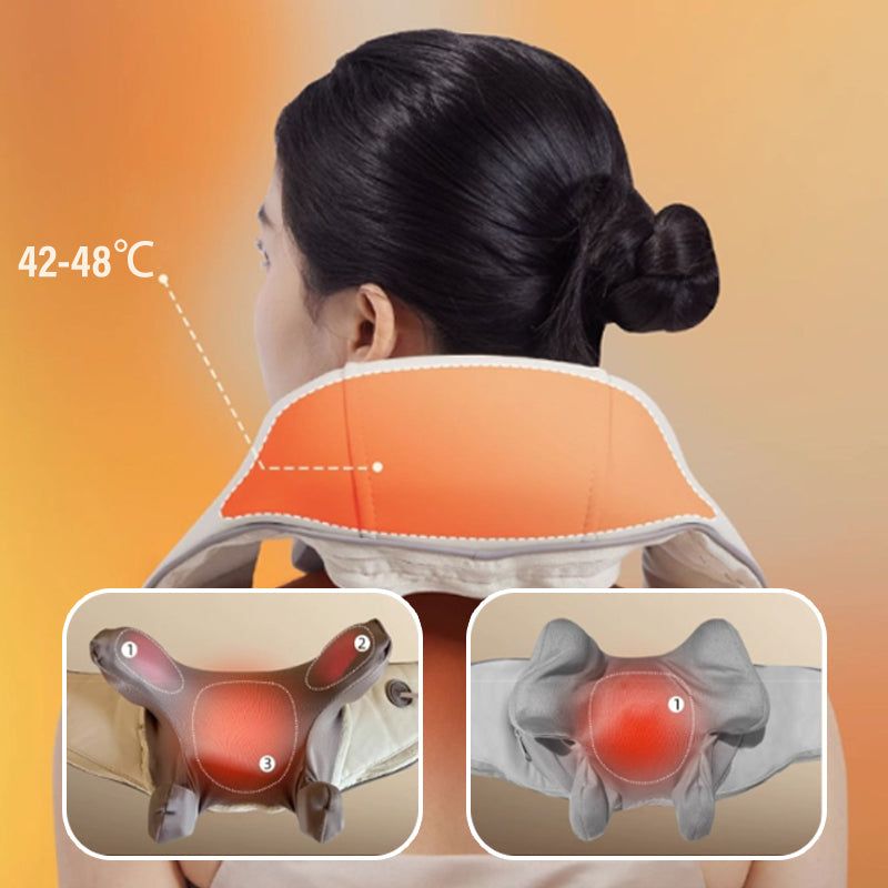 Neck and shoulder massagers with heat stimilate