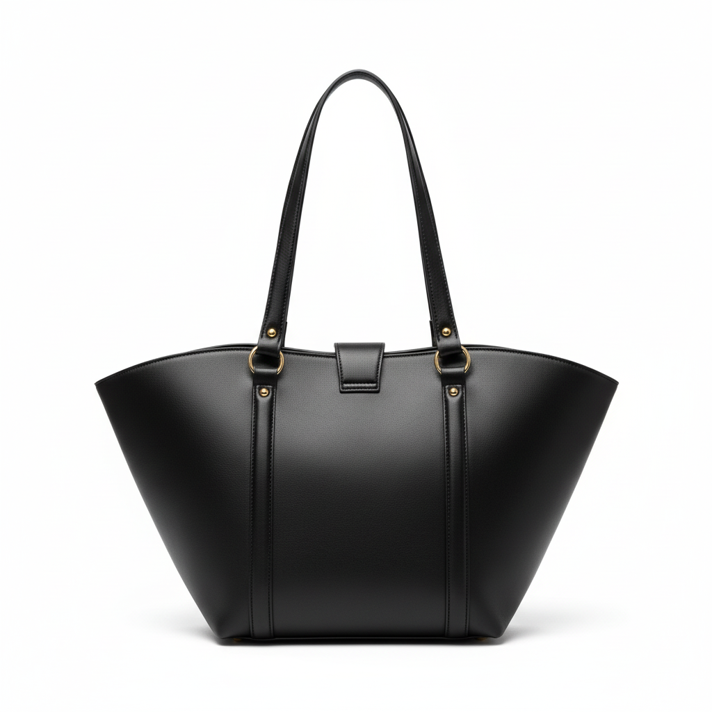 DPOCHE Black Tote Front - White Background