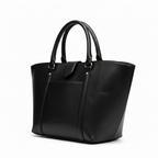 DPOCHE Black Tote - Right Angle View - White Background